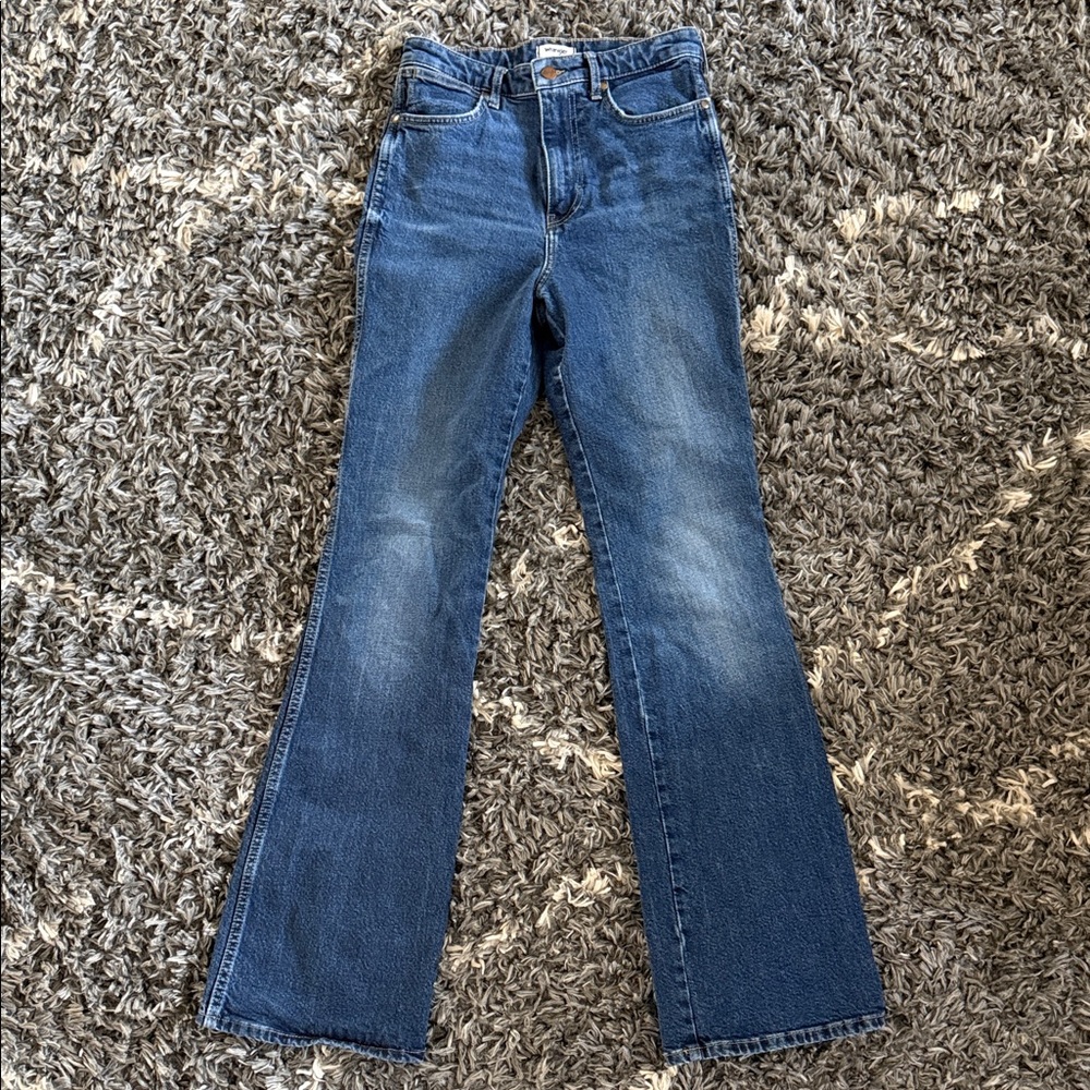 Wrangler Women's Flare Jeans in Classic Blue